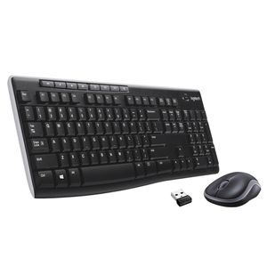 Logitech Wireless Combo MK270 toetsenbord Inclusief muis RF Draadloos QWERTY Zwart, Zilver