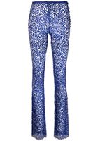 Coperni pantalon en dentelle à coupe évasée - Bleu