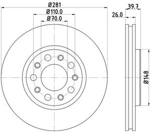 Remschijf 8DD355117231