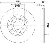 Remschijf 8DD355117231