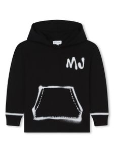 Marc Jacobs Kids hoodie en coton à effet taches de peinture - Noir