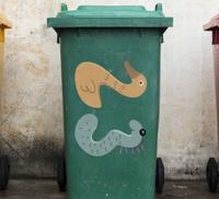 Container sticker Cartoon dieren nummers