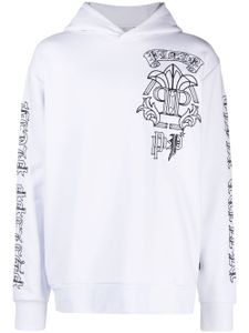 Philipp Plein hoodie à logo brodé - Blanc