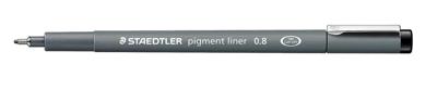 Staedtler pigment liner fineliner, ronde punt, schrijfbreedte 0,8 mm, zwart
