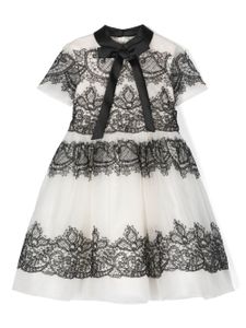 ELIE SAAB JUNIOR robe mi-longue en organza - Blanc