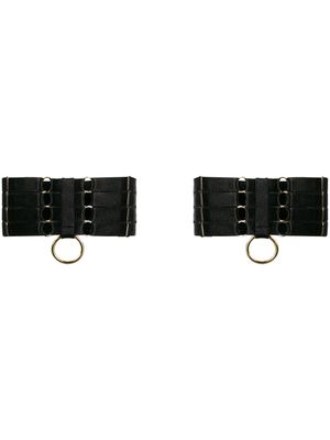 Bordelle jarretières à détails de boucles - Noir