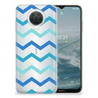 Nokia G20 | G10 | TPU bumper | Zigzag Blauw
