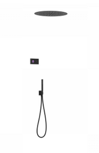 Tres Shower Technology elektronische inbouwthermostaat met regendouche 50cm en handdouche mat zwart