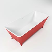 Vrijstaand bad Mondiaz Lundy | 170x75 cm | Solid surface | Ovaal | Fire - Talc
