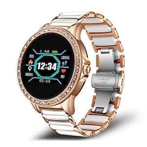 lige bw0159 dames smart watch 1 inch fashion diamant smartwatch fitness running horloge bluetooth stappenteller activity tracker sleep tracker compatibel met android ios vrouwen anti-verloren Lightinthebox