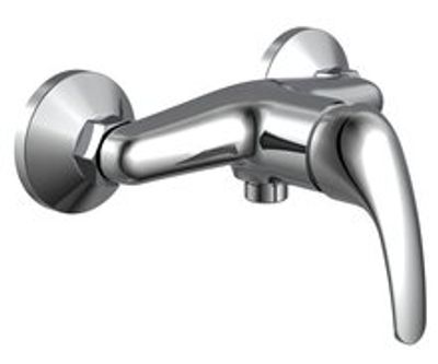 ATHOS ééngreepsmengkraan douche, chroom keramische schijven geluidsarme, verwisselbare 35 mm-cartouche ½" (Ø ca. 1,9 cm) verbinding voor doucheslang metalen greep garantie: 3 jaar