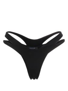 Mugler bas de bikini à design superposé - Noir