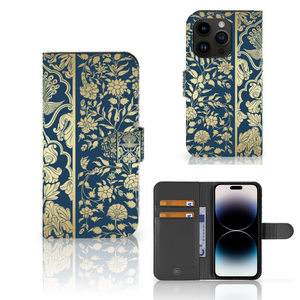 iPhone 15 Pro Hoesje Beige Flowers