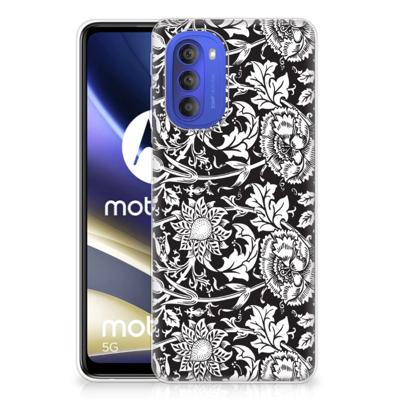 Motorola Moto G51 5G | TPU Case | Black Flowers