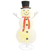 vidaXL Decoratieve sneeuwpop LED 180 cm luxe stof - thumbnail