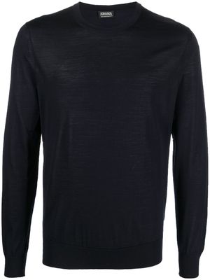 Zegna pull en maille fine - Bleu