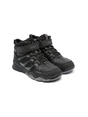 Geox Kids bottines Montrack à attache scratch - Noir