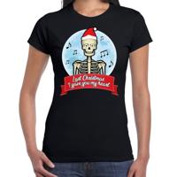 Fout kerstshirt trui - zwart - Last x-mas I gave you my heart - voor dames