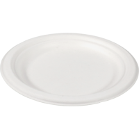 Depa Bord | rond | 1-vaks | bagasse (suikerrietpulp) | Ø18cm | wit | 500 stuks