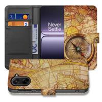 Kompas Geel Oranje Hoesje Voor OnePlus Nord Ce 5 | Bookcase Met Magnetische Sluiting