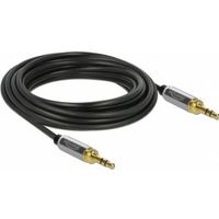 Delock 85787 Stereo Jack Kabel 3,5 mm 3-pins male naar male met schroefadapter 3 m