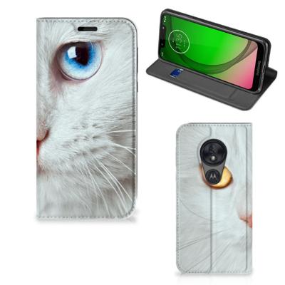 Motorola Moto G7 Play | Hoesje maken | Witte Kat