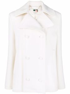 Ports 1961 manteau croisé en laine vierge mélangée - Blanc