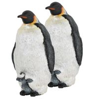 Set van 3x stuks plastic speelgoed figuur keizer pinguin 4 cm - thumbnail