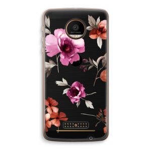 Geschilderde bloemen: Motorola Moto Z Force Transparant Hoesje
