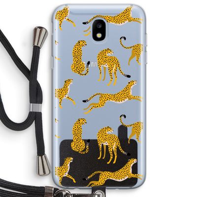 Luipaard: Samsung Galaxy J5 (2017) Transparant Hoesje met koord