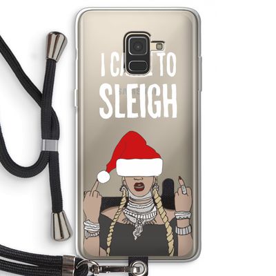 Came To Sleigh: Samsung Galaxy A8 (2018) Transparant Hoesje met koord