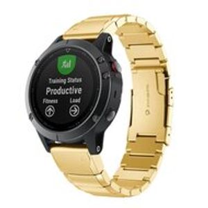 Stainless steel schakelband - Goud - Garmin Fenix 7S / 6S / 5S & Instinct 2s