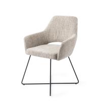 Jesper Home Eetkamerstoel 'Yanai' Cross Black, kleur Caramel Grid