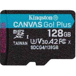 Kingston Technology 128GB microSDXC Canvas Go! Plus Gen4 200R A2 U3 enkel pakket zonder adapter