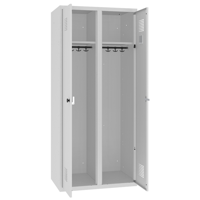 Ruime XL Kledinglocker met scheidingswand en toeslaande deuren - H.180 x B.80 cm