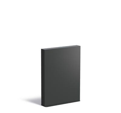 Aluminium muur 100x15x135cm.