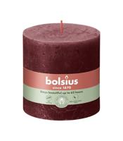 Bolsius kaars rustiek 10x10 cm velvet red