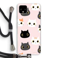Katten: Pixel 4 XL Transparant Hoesje met koord