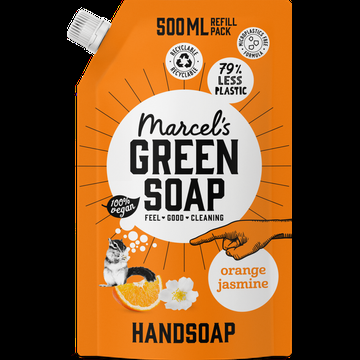 Marcel&apos;s Green Soap Orange Jasmine Handzeep Refill Pack 500 ml bij Jumbo