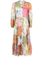 ZIMMERMANN robe fleuri à design patchwork - Rose