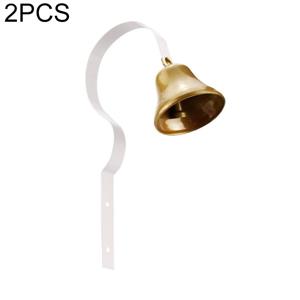 2 PC'S retro Christmas Bell metalen wandklokken huisdier hond opleiding deurbel Home decor (wit)