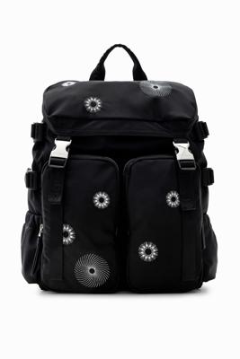 Grote rugzak met borduursels - BLACK - U