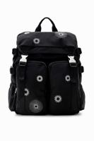 Grote rugzak met borduursels - BLACK - U