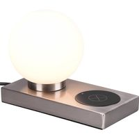 LED Tafellamp - Tafelverlichting - Trion Cobra - E14 Fitting - Rechthoek - Mat Nikkel - Aluminium - thumbnail