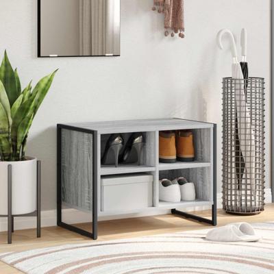 Schoenenkast Grijs Sonoma 60 x 35 x 44 cm Bewerkt hout