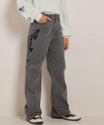 wide fit jeans met embroidery wide fit jeans met embroidery