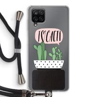 I love cacti: Samsung Galaxy A12 Transparant Hoesje met koord
