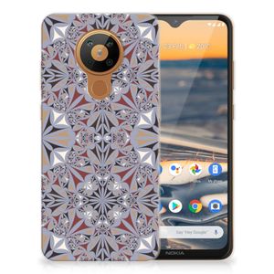 Nokia 5.3 TPU Siliconen Hoesje Flower Tiles