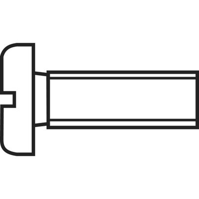 TOOLCRAFT 888686 Cilinderkopschroeven M3 16 mm Sleuf DIN 84 Staal Verzinkt 1 stuk(s)