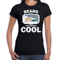 Dieren ijsbeer t-shirt zwart dames - bears are cool shirt